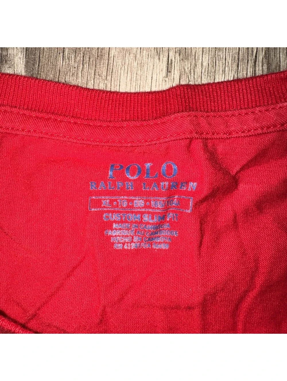 Polo Ralph Lauren Men’s XL Red Long Sleeve Shirt Custom Slim Fit Cotton